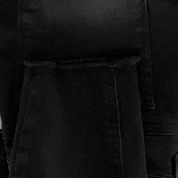 PTCL xNordstrom Denim Black Raw Hem High Rise Skinny Button Fly Jeans Size 27 - Picture 6 of 10